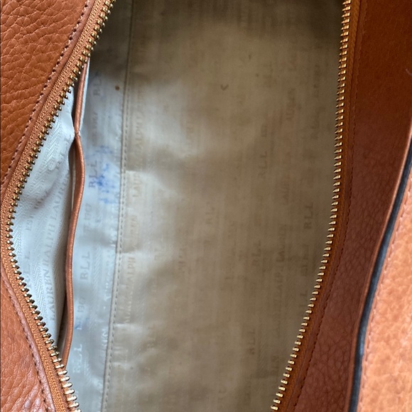 Vintage Ralph Lauren Caramel handbag old money gold hardware - Picture 13 of 14